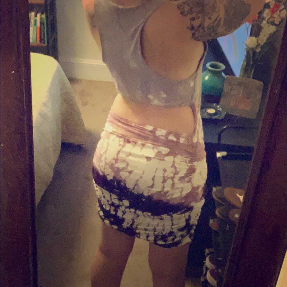 Tie dye open back dress